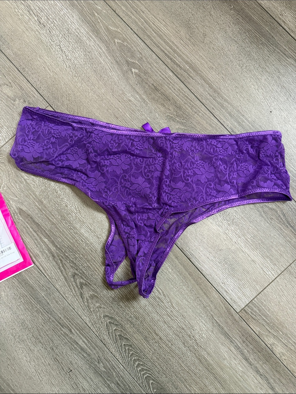 SunshineLady Women Lace Panty Floral Lace Panty Purple 4XL NWT